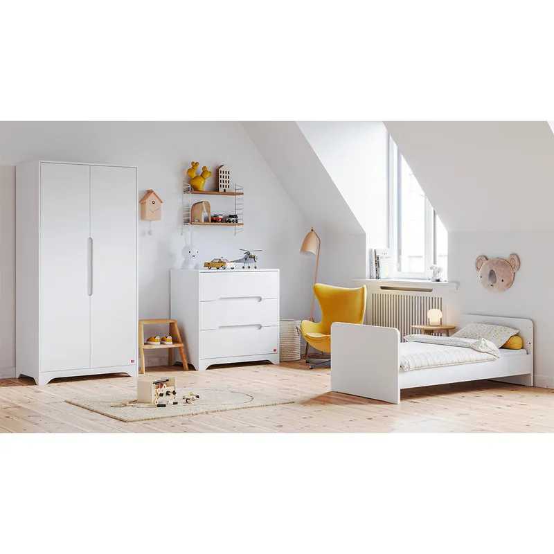 Commode 3 tiroirs et armoire 2 portes Vox Ova Blanc