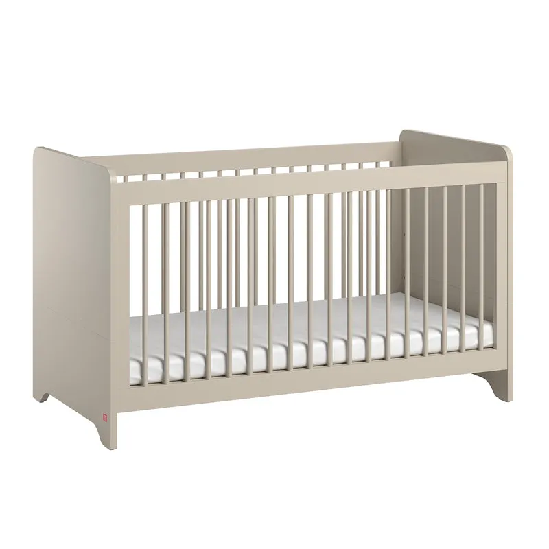 Lit évolutif 70x140 et commode 3 tiroirs Vox Ova Beige
