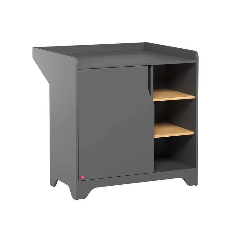 Lit bébé et commode à langer Vox Leaf Gris et bois