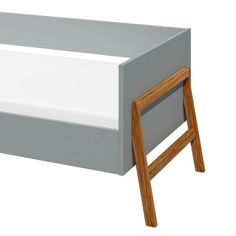 Lit 80x160 sommier inclus Bellamy Lotta Gris