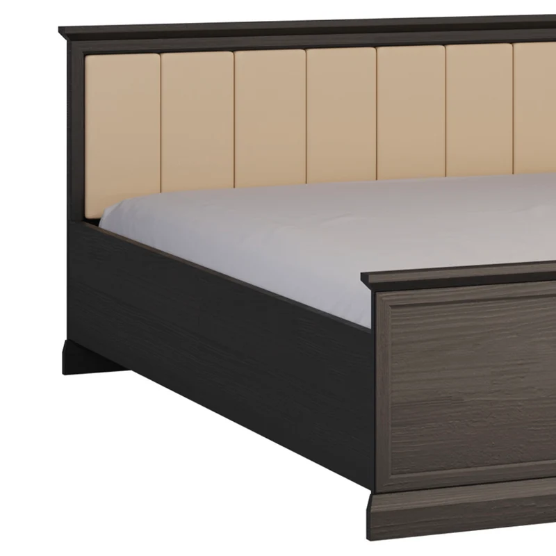 Lit 160x200 sommier inclus Toja Bois anthracite