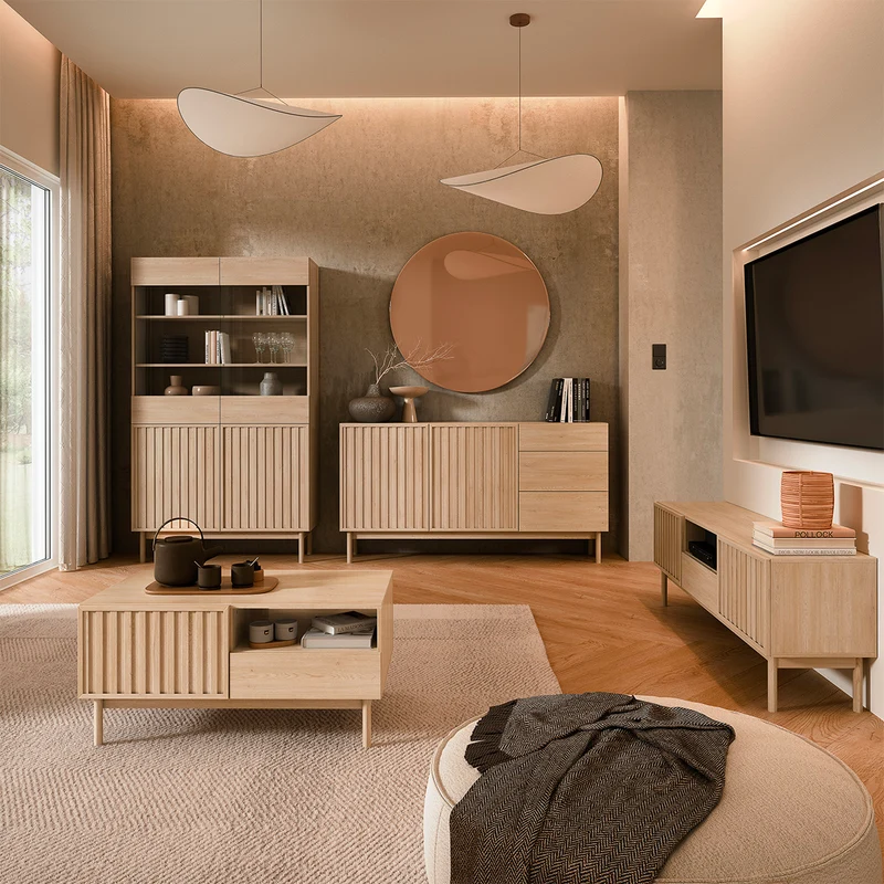 Table basse 4 portes Idor Bois