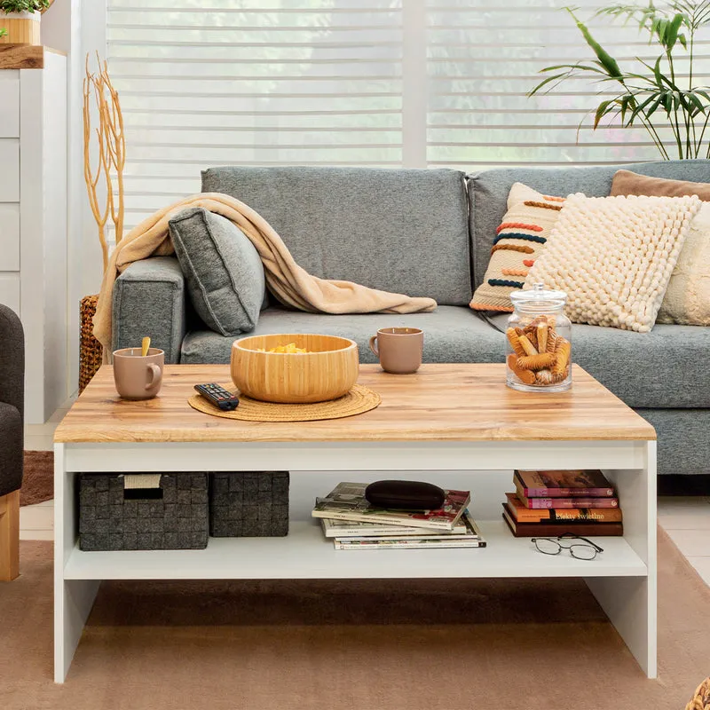 Table basse Hella Blanc et Bois