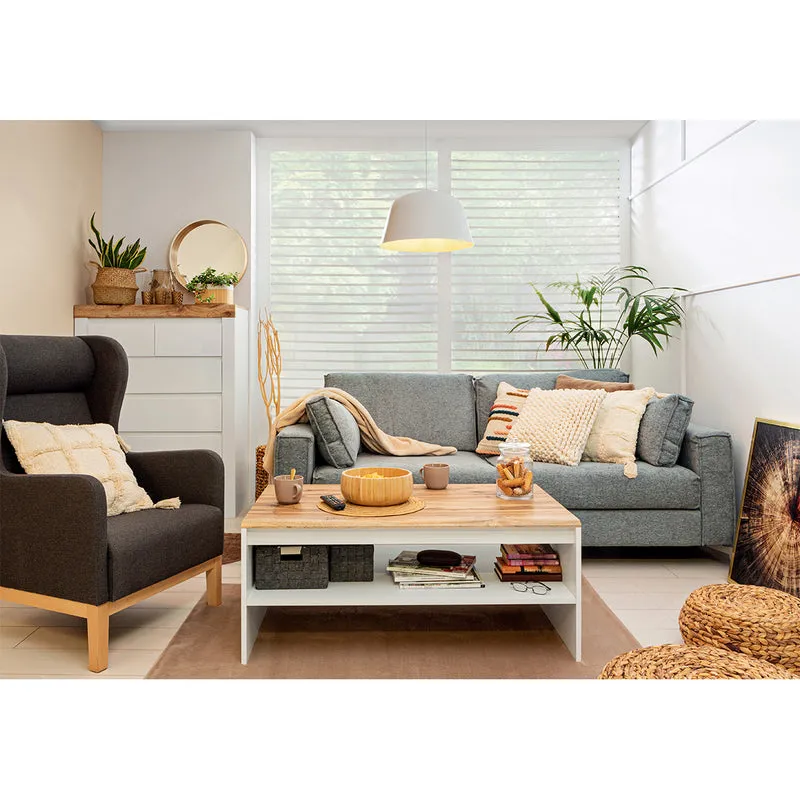 Table basse Hella Blanc et Bois
