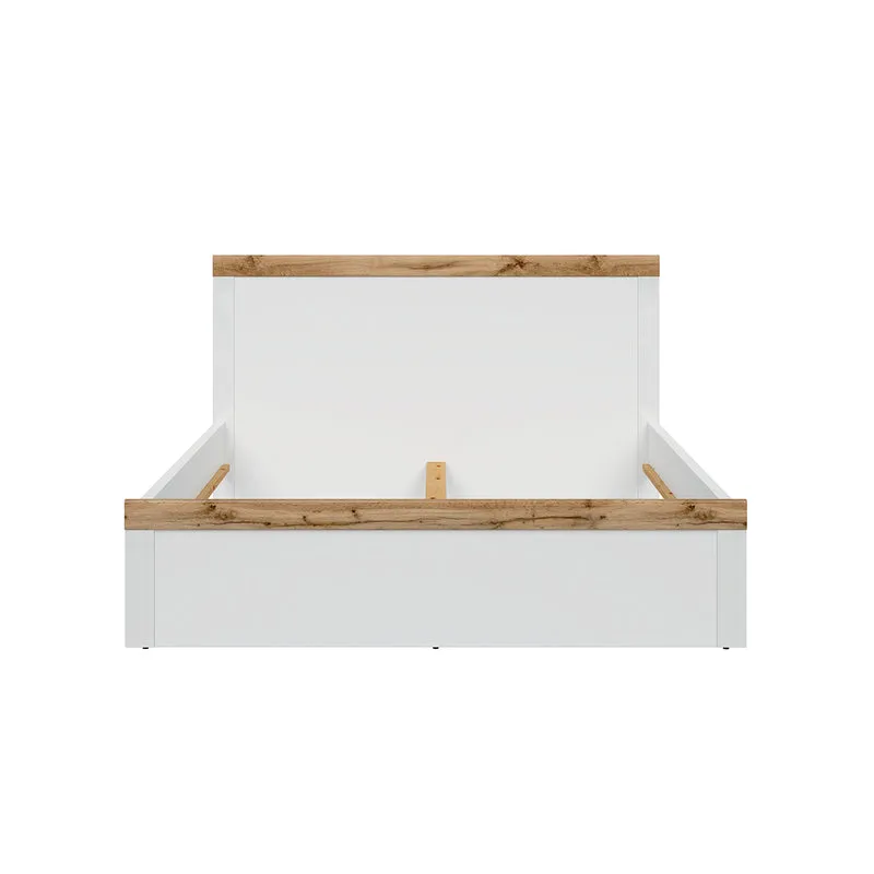 Lit 160x200 Hella Blanc et Bois