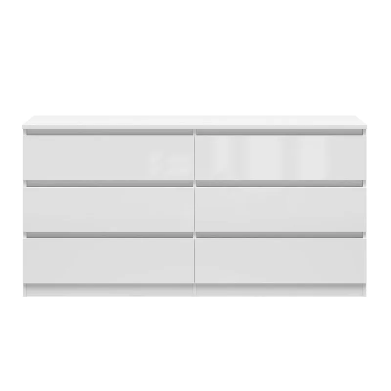 Commode 6 tiroirs Edwin Blanc