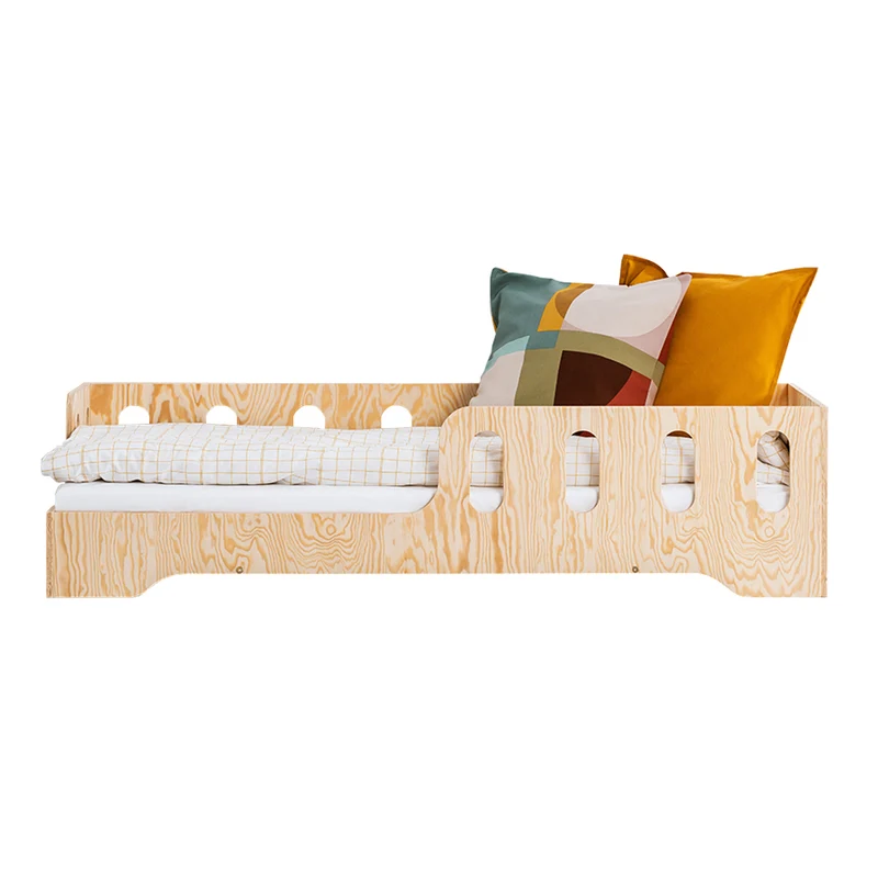 Lit 70x140 entrée gauche sommier inclus Estelle Bois