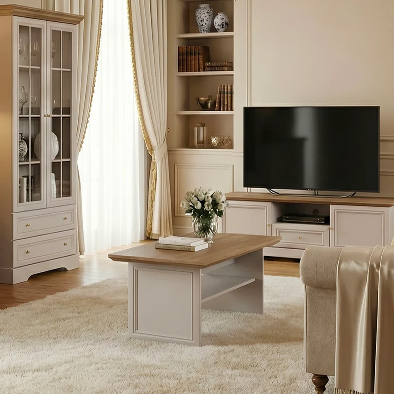 Table basse Dulci Cachemire et Bois