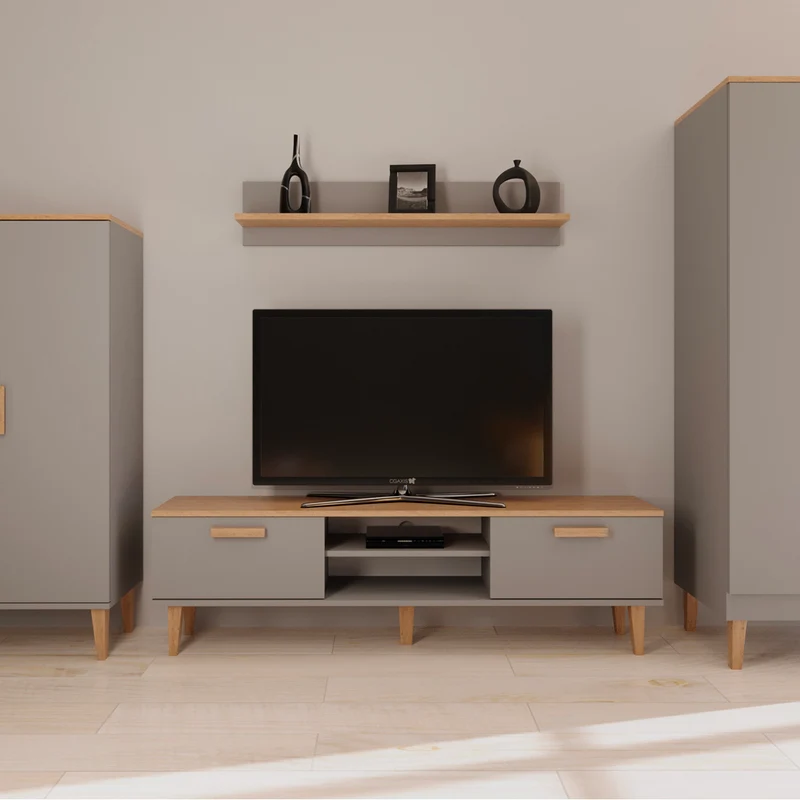 Meuble TV 160 cm Denver - Gris