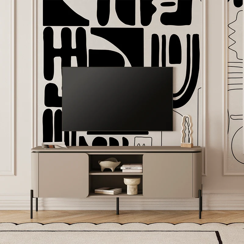 Meuble TV 2 portes 163 cm Junon Taupe