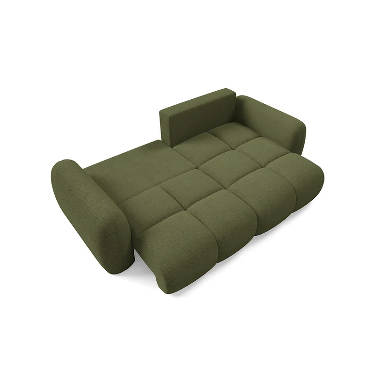 Canapé d'angle réversible convertible 3 places avec coffre Livio Vert