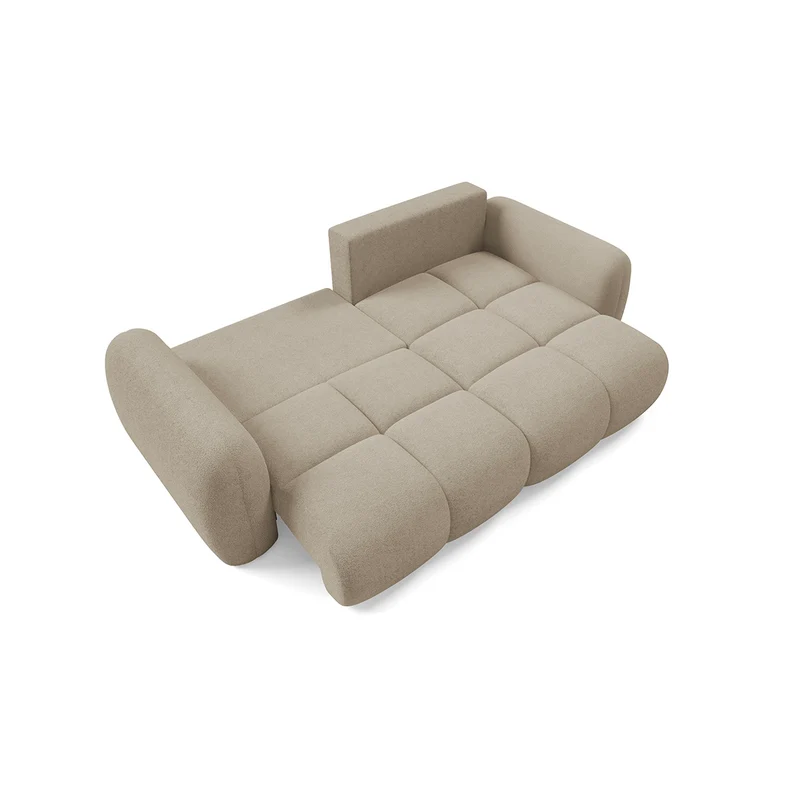 Canapé d'angle réversible convertible 3 places avec coffre Livio Beige
