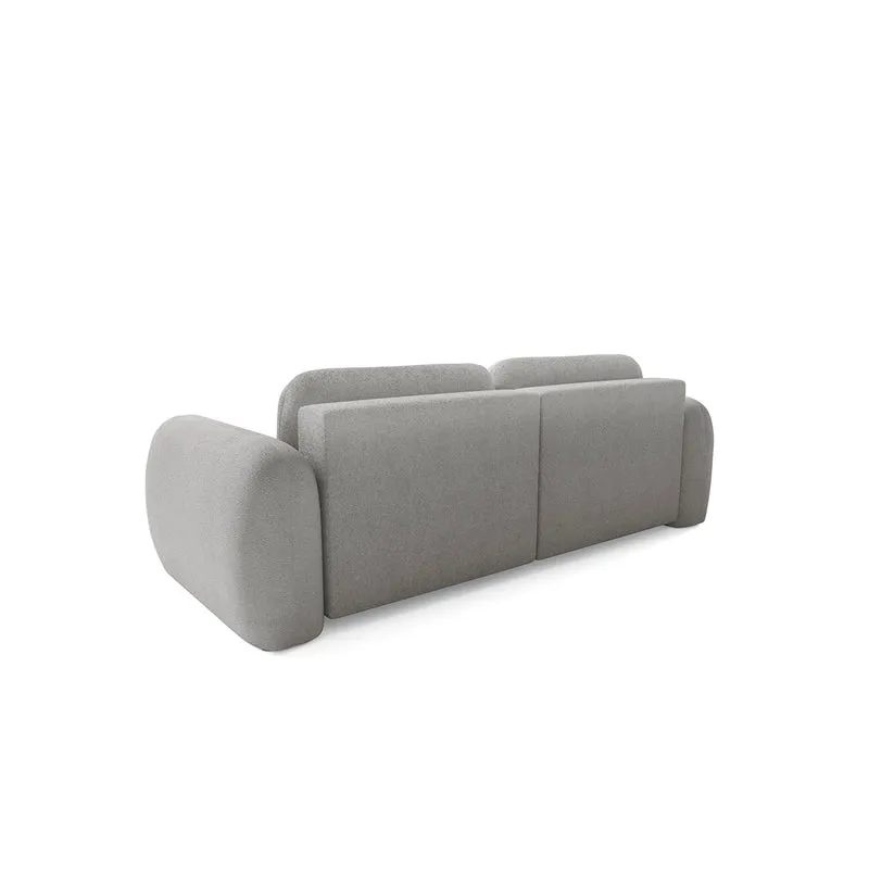 Canapé d'angle réversible convertible 3 places avec coffre Livio Gris clair