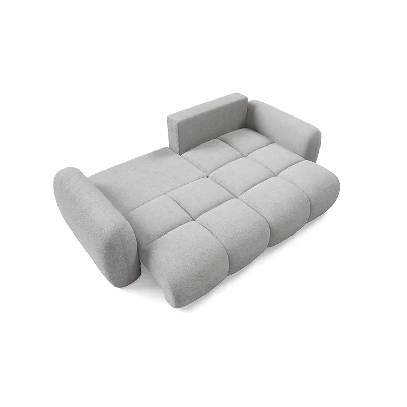 Canapé d'angle réversible convertible 3 places avec coffre Livio Gris clair
