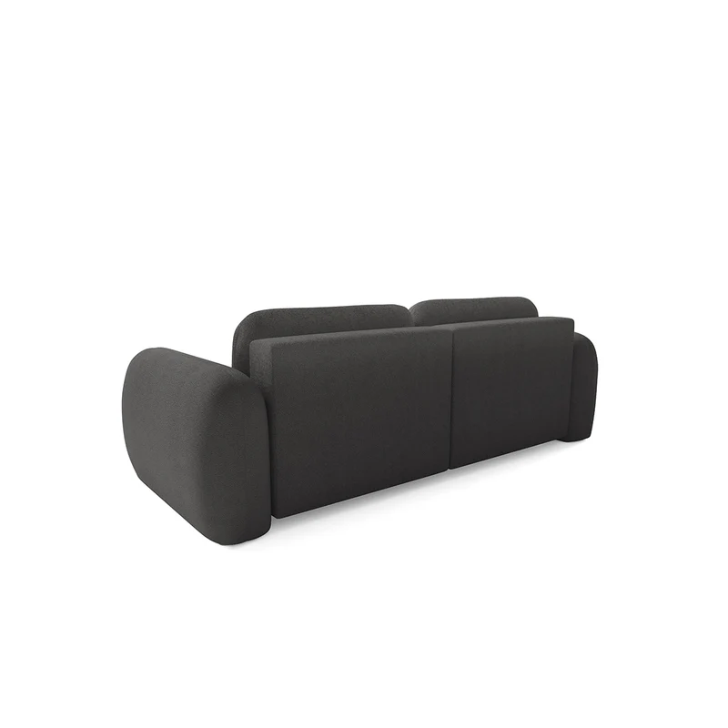 Canapé d'angle réversible convertible 3 places avec coffre Livio Gris foncé