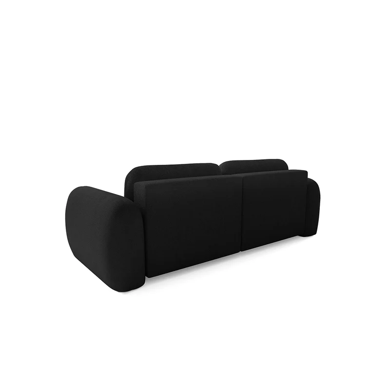 Canapé d'angle réversible convertible 3 places avec coffre Livio Noir