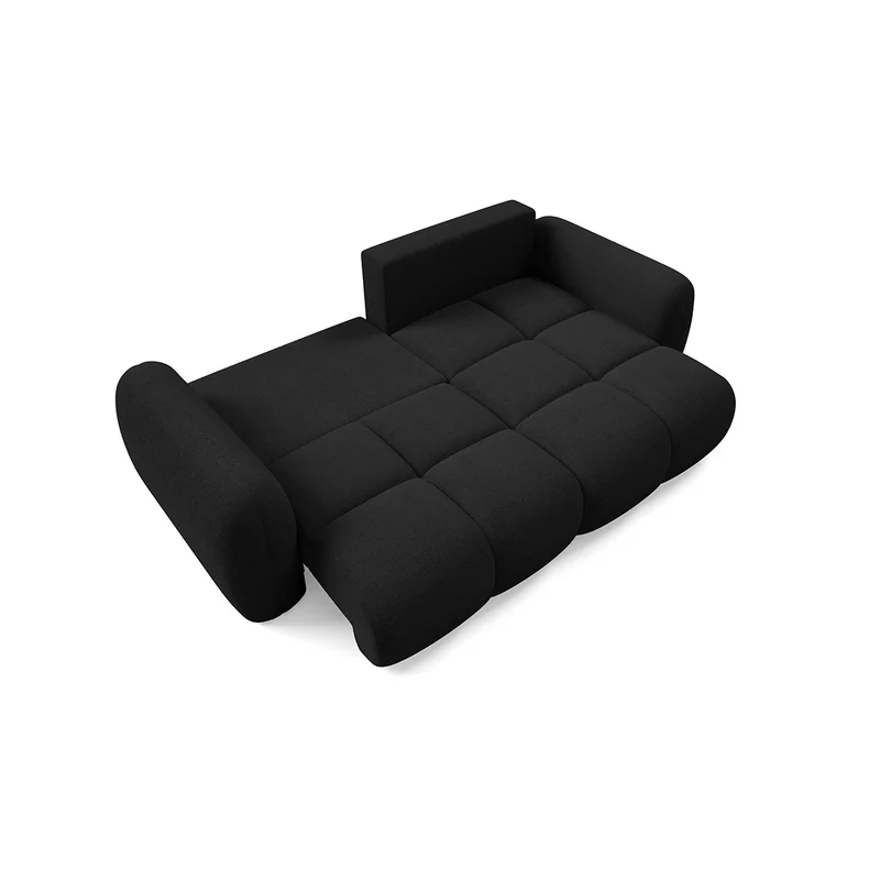 Canapé d'angle réversible convertible 3 places avec coffre Livio Noir