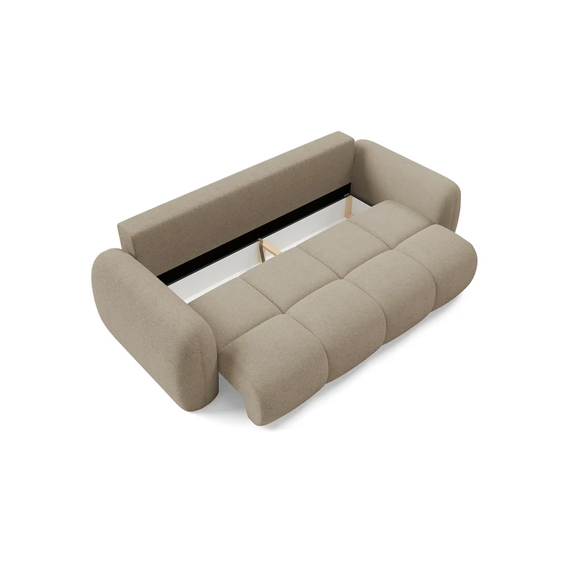 Canapé convertible 3 places avec coffre Livio Beige