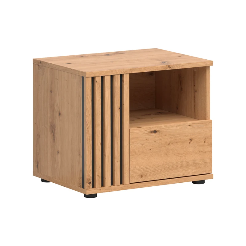 Table de chevet 1 tiroir gauche Ezra Bois