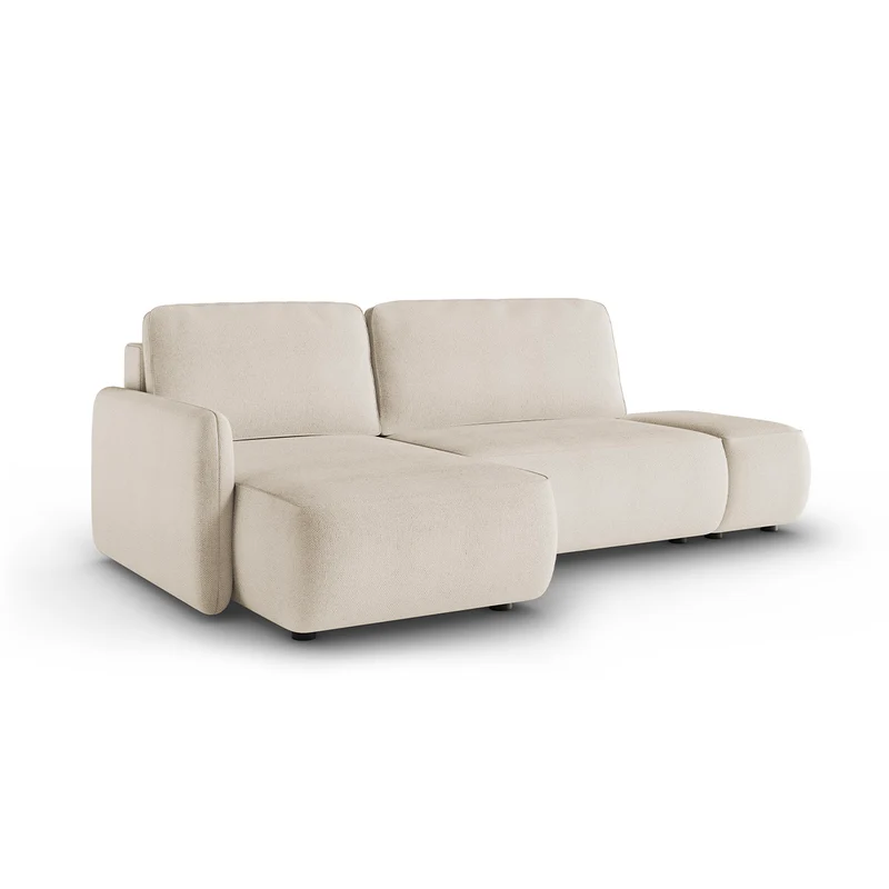 Canapé d'angle réversible et convertible 3 places avec coffre Alessio Beige