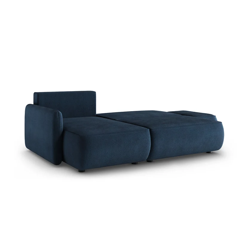 Canapé d'angle réversible et convertible 3 places avec coffre Alessio Bleu foncé