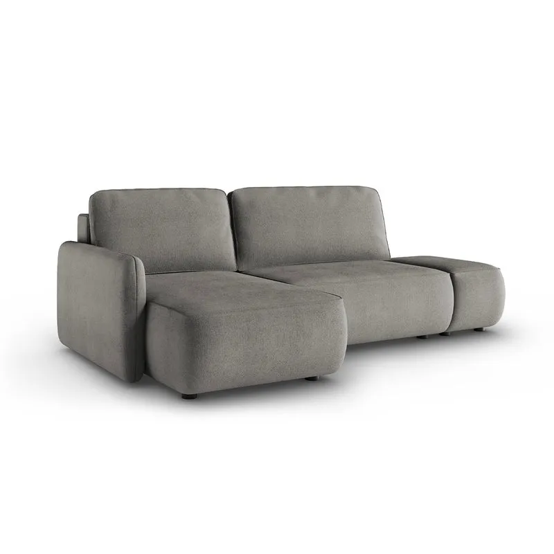 Canapé d'angle réversible et convertible 3 places avec coffre Alessio Gris