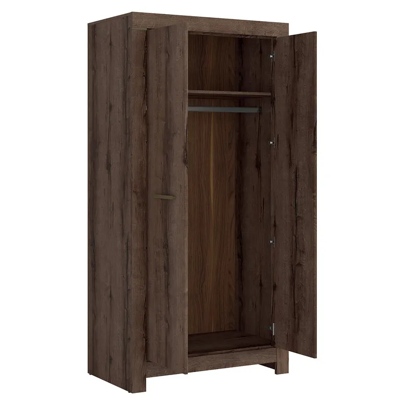 Armoire 2 portes Adam Bois foncé