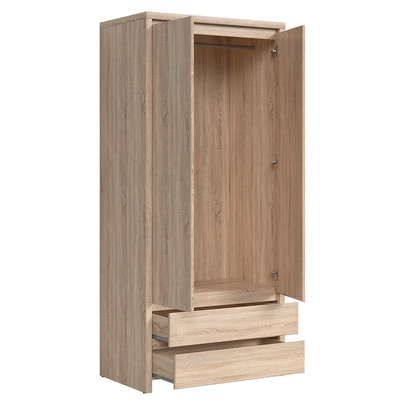 Armoire 2 portes 2 tiroirs Soren Bois