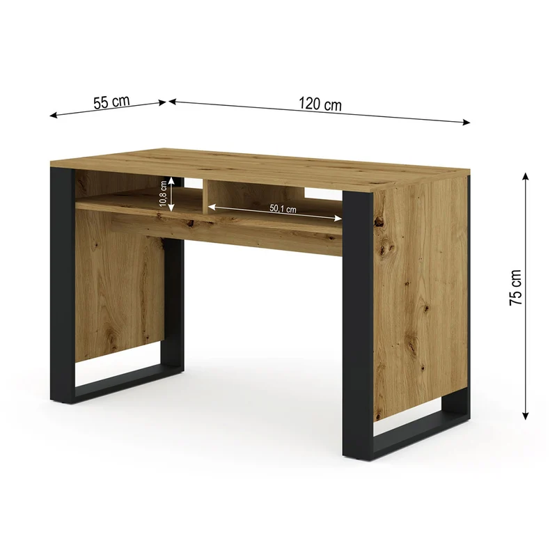 Bureau 2 niches Gani Bois et Noir