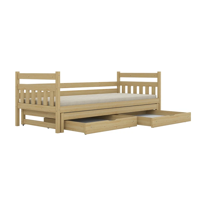 Lit gigogne 90x200 sommiers et tiroirs inclus David Bois
