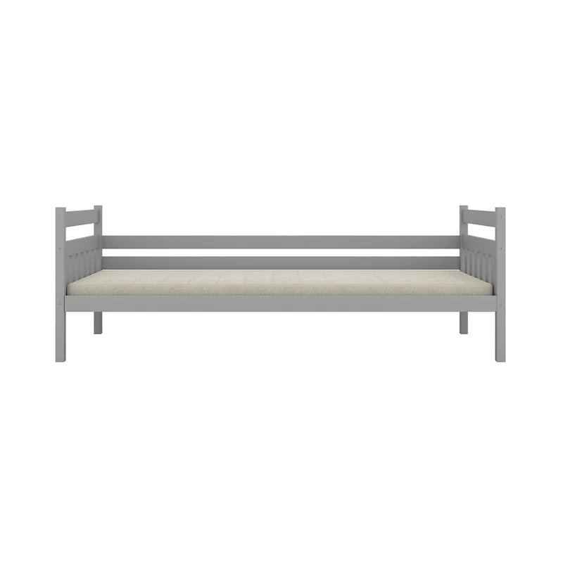 Lit 90x200 sommier et tiroirs inclus David Gris