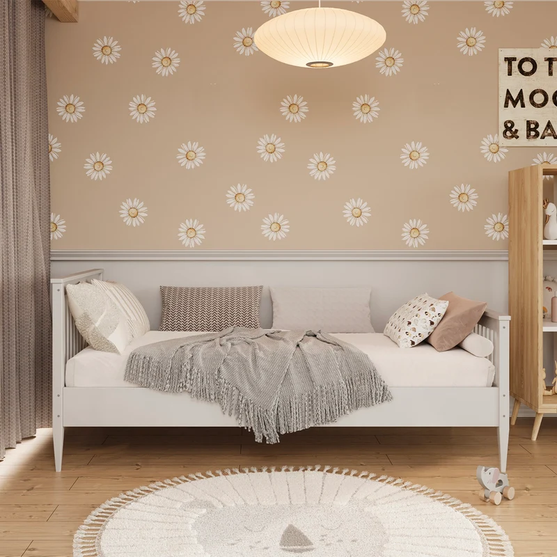 Lit 90x200 sommier inclus Emilia Blanc