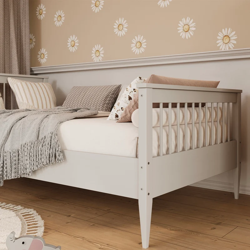 Lit 90x200 sommier inclus Emilia Blanc