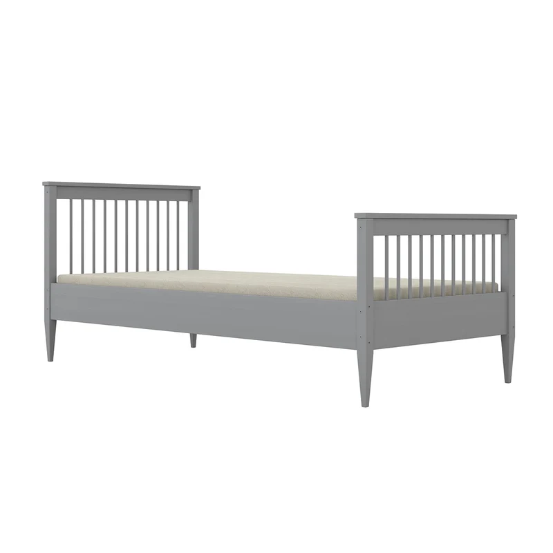 Lit 90x200 sommier inclus Emilia Gris