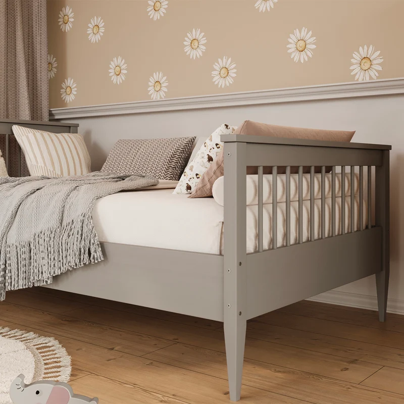 Lit 90x200 sommier inclus Emilia Gris