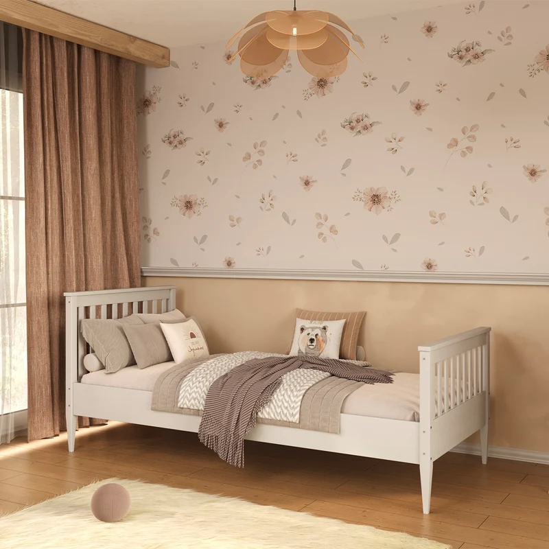 Lit 90x200 sommier inclus Ignas Blanc
