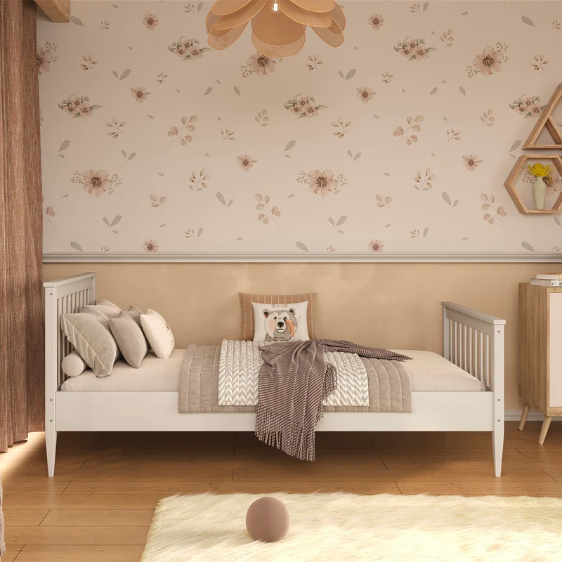 Lit 90x200 sommier inclus Ignas Blanc