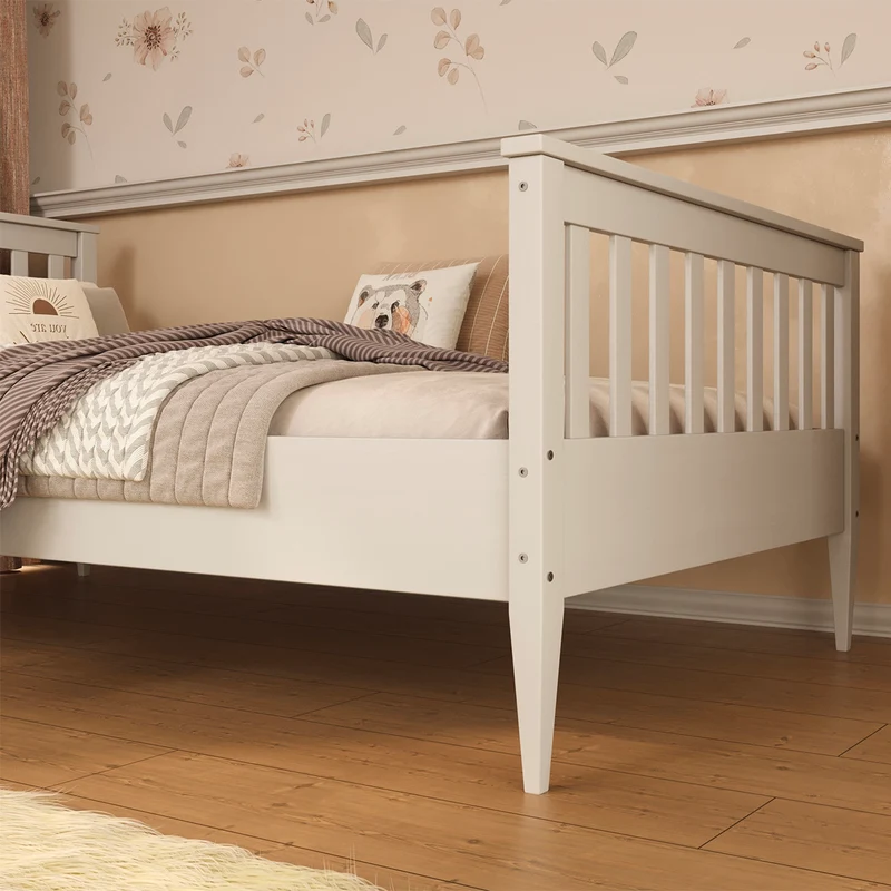 Lit 90x200 sommier inclus Ignas Blanc