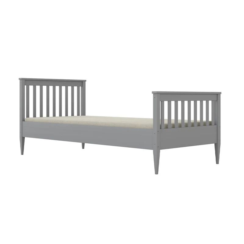 Lit 90x200 sommier inclus Ignas Gris