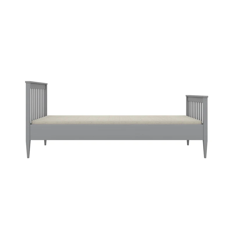 Lit 90x200 sommier inclus Ignas Gris