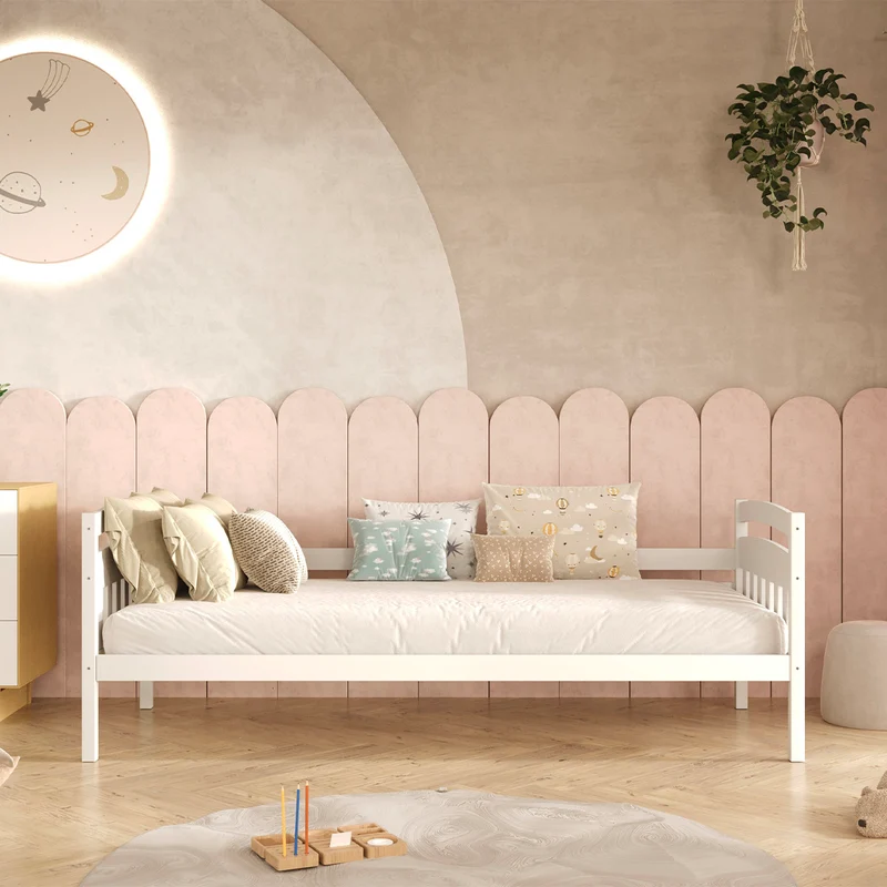 Lit 90x200 sommier et tiroirs inclus Tosia Blanc