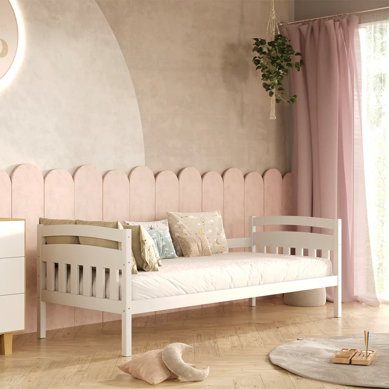 Lit gigogne 90x200 sommiers et tiroirs inclus Tosia Blanc