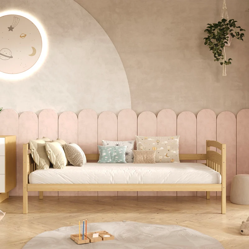 Lit 90x200 sommier et tiroirs inclus Tosia Bois