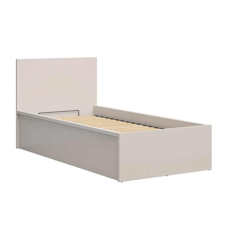 Lit coffre 90x200 sommier inclus Edwin Cachemire