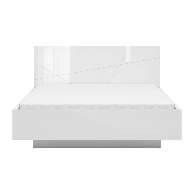 Lit coffre 160x200 sommier inclus Sven Blanc