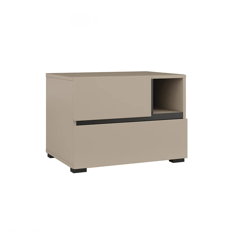 Chevet 2 tiroirs Lilia Taupe