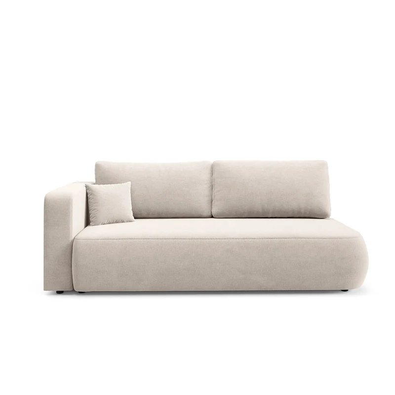 Canapé convertible 3 places avec coffre et accoudoir réversible Antonio Beige