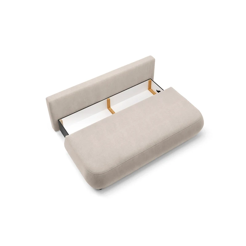 Canapé convertible 3 places avec coffre Antonio Beige