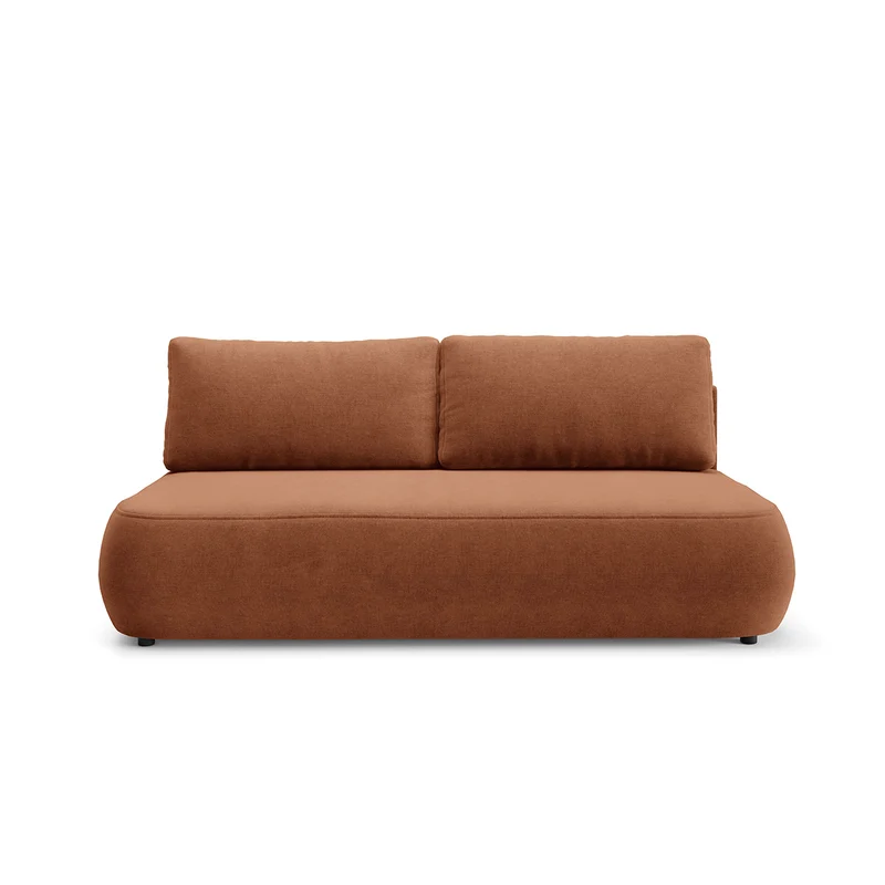 Canapé convertible 3 places avec coffre Antonio Terracotta