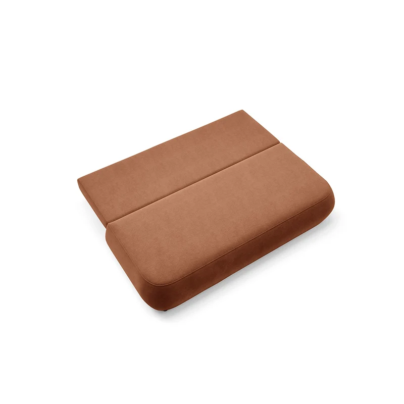 Canapé convertible 3 places avec coffre Antonio Terracotta